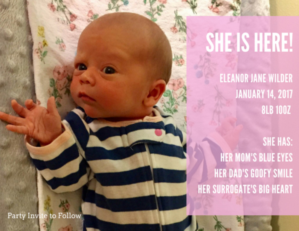 ConceiveAbilities - She is here! Eleanor Wilder baby announcement