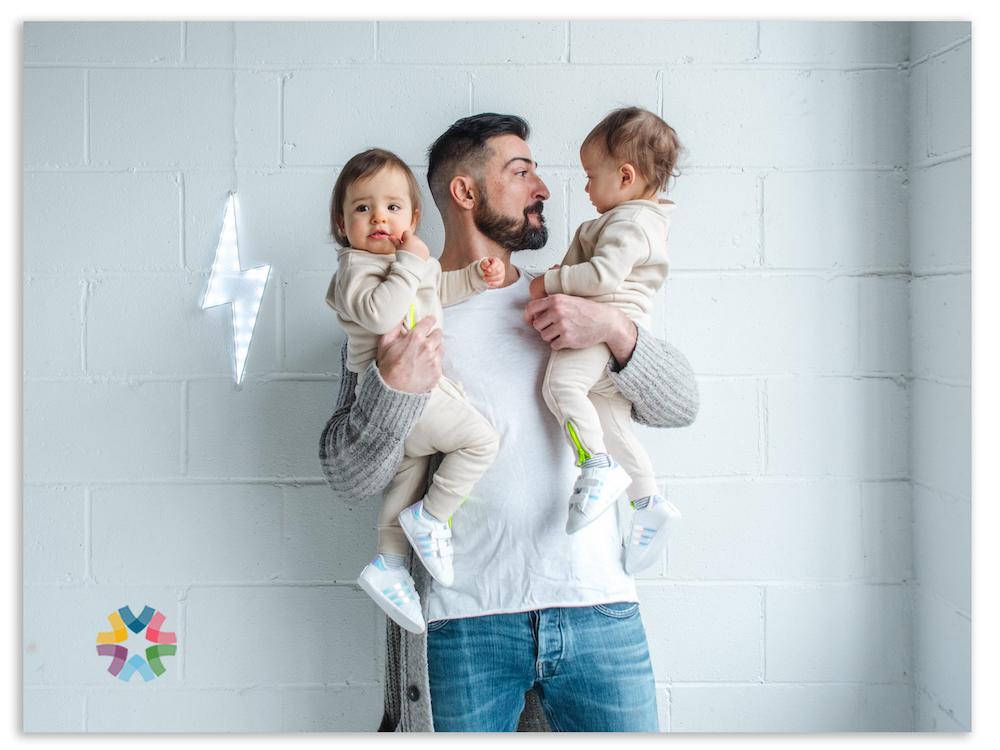 Joseph Tito of The Dad Diaries with his daughters